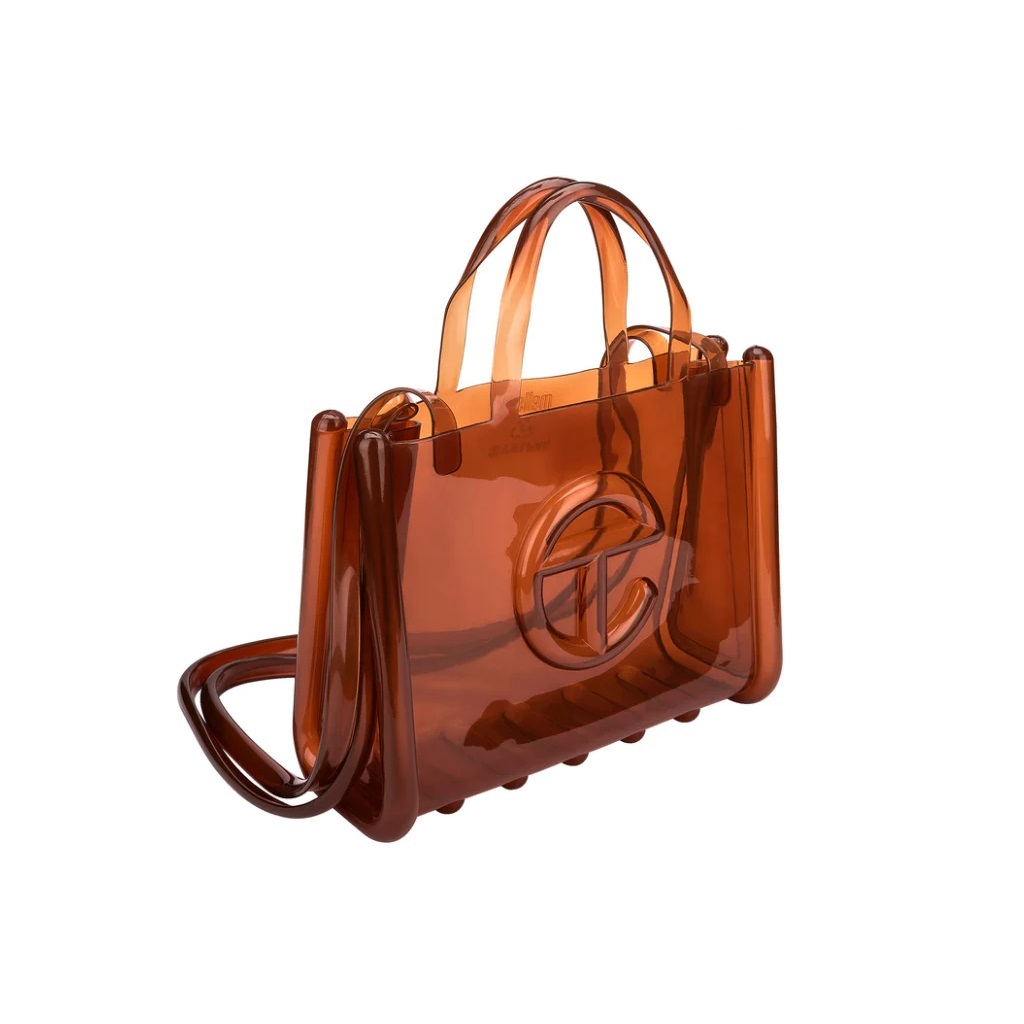 Melissa X Telfar Medium Bag Jelly Shopper Clear Brown