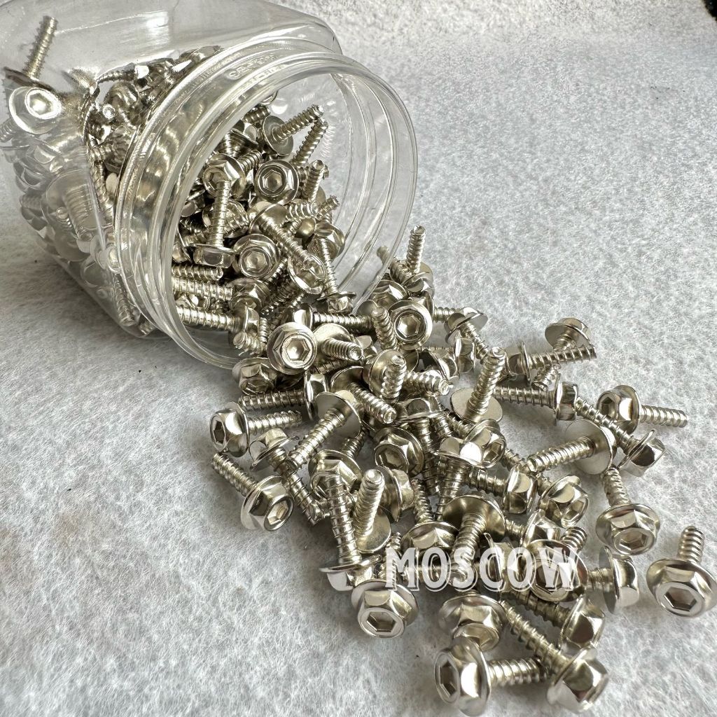 BAUT BODY PROBOLT HONDA CHROME IMPORT ORIGINAL THAILAND SEKRUP 2KUNCI HENG THAILAND PACK ISI 20pcs G