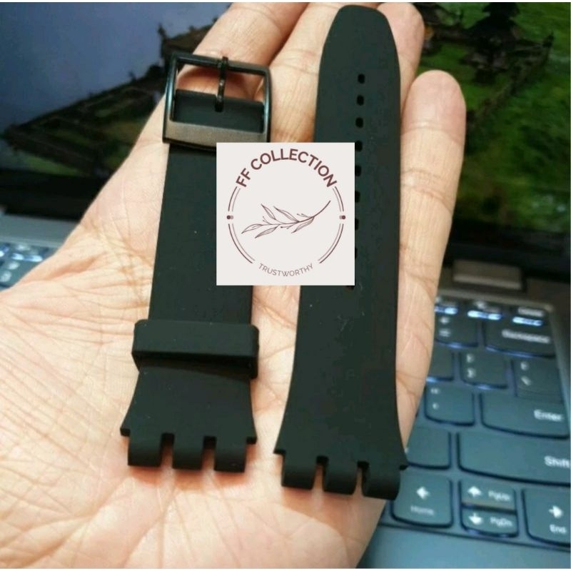 HARGA GROSIR ORIGINAL Tali Strap jam tangan swatch 17MM 19MM rubber tali swatch karet silicon