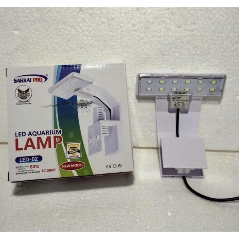 SAKKAI PRO LED 02 03 - Lampu LED Jepit Aquarium Aquascape 3MODE