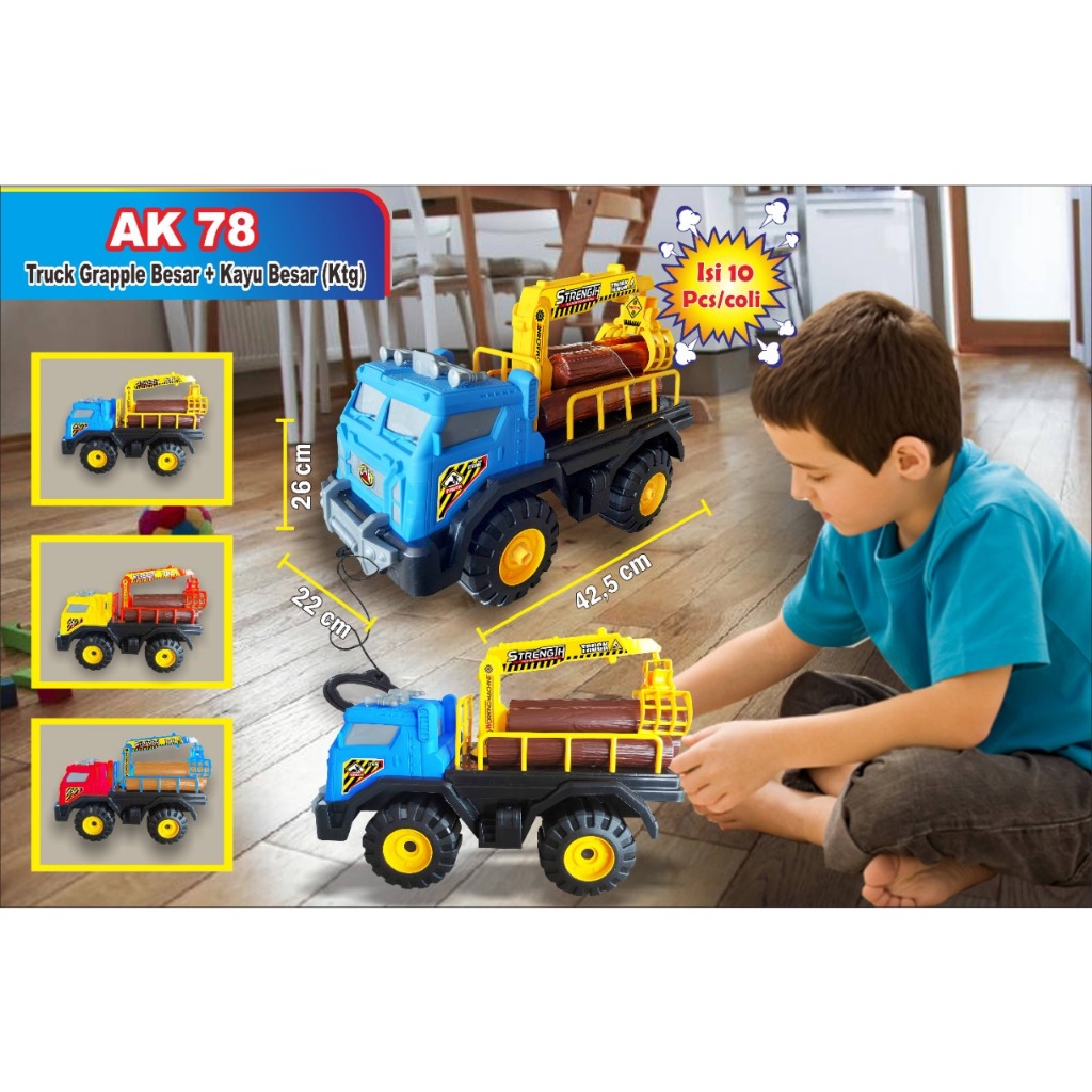 AK JUMBO/Mainan mobil truk pengangkut kayu jumbo ukuran besar AK 78