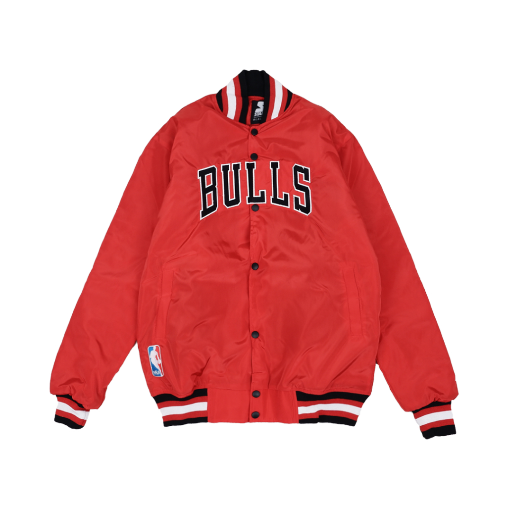 VARSITY BULLS ARM RED JACKET NBA TEAM PREMIUM ORIGINAL 1:1 NBA MLB HEAVY WEIGHT