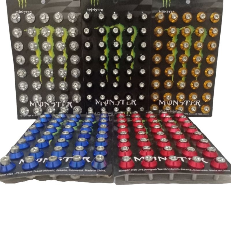 Baut L + Ring Monel Variasi Kunci L Baut Posh Variasi Isi 20pcs Dan 40pcs Baut Plat Universal Buat S