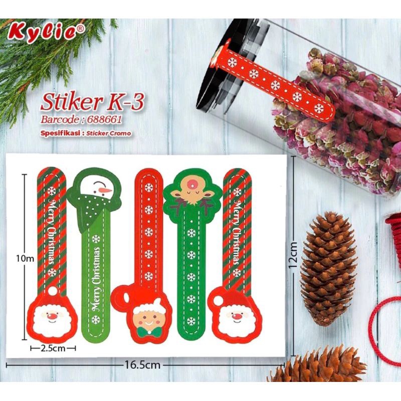 

STICKER TOPLES MERRY XMAS K - 3 ISI 10 LEMBAR