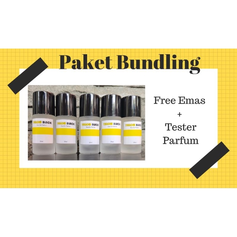 YELLOW BLACK PARFUM - PAKET ISI 5 (FREE EMAS DAN TESTER)