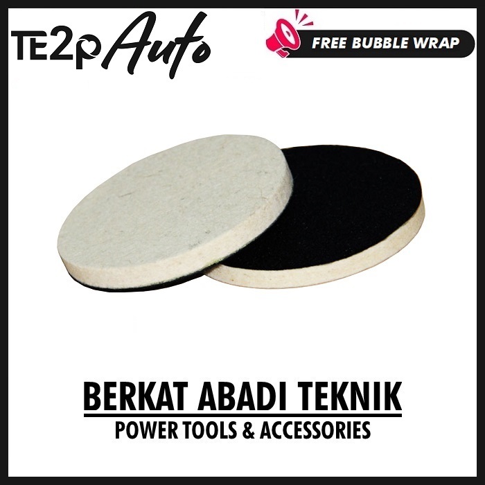 Busa Spon Poles Kaca Mobil Baret Jamur 4 5 Inch Wool Felt Glass Polishing Wheel Pad Velcro