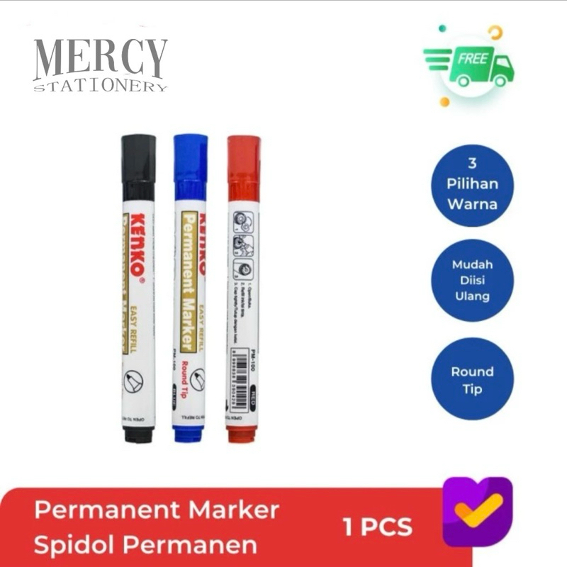 

Spidol Permanent Marker PM100 Kenko Permanen