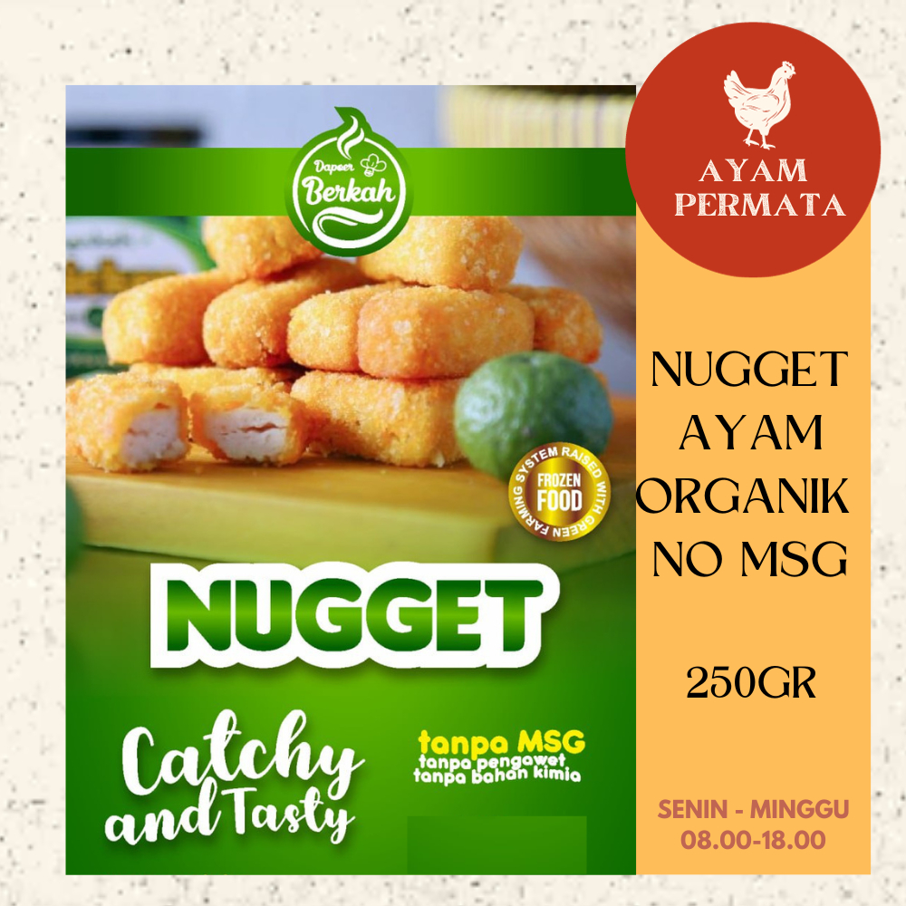 

Nugget Anak Non MSG - Naget Ayam Organik MPASI Homemade Berkah Chicken No Antiobiotik Hormon