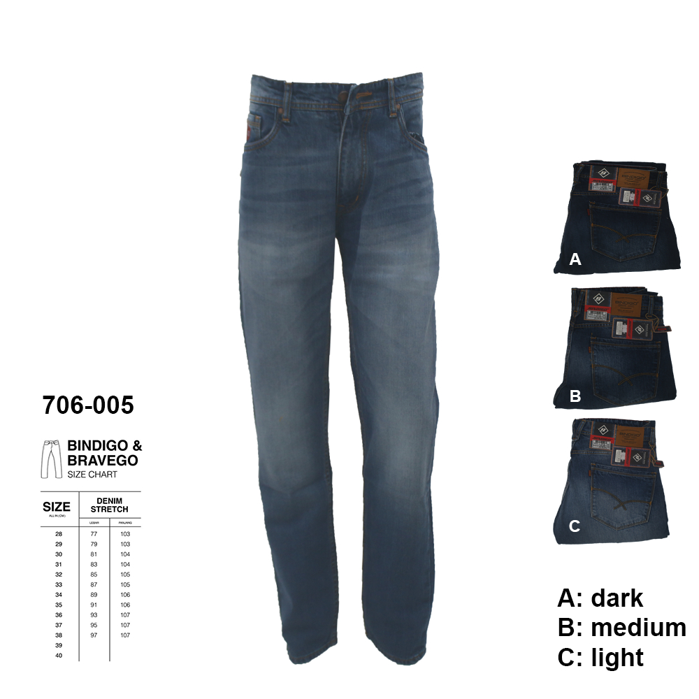 Bindigo Denim Pant - 706 005 - Celana Panjang Jeans Denim Pria
