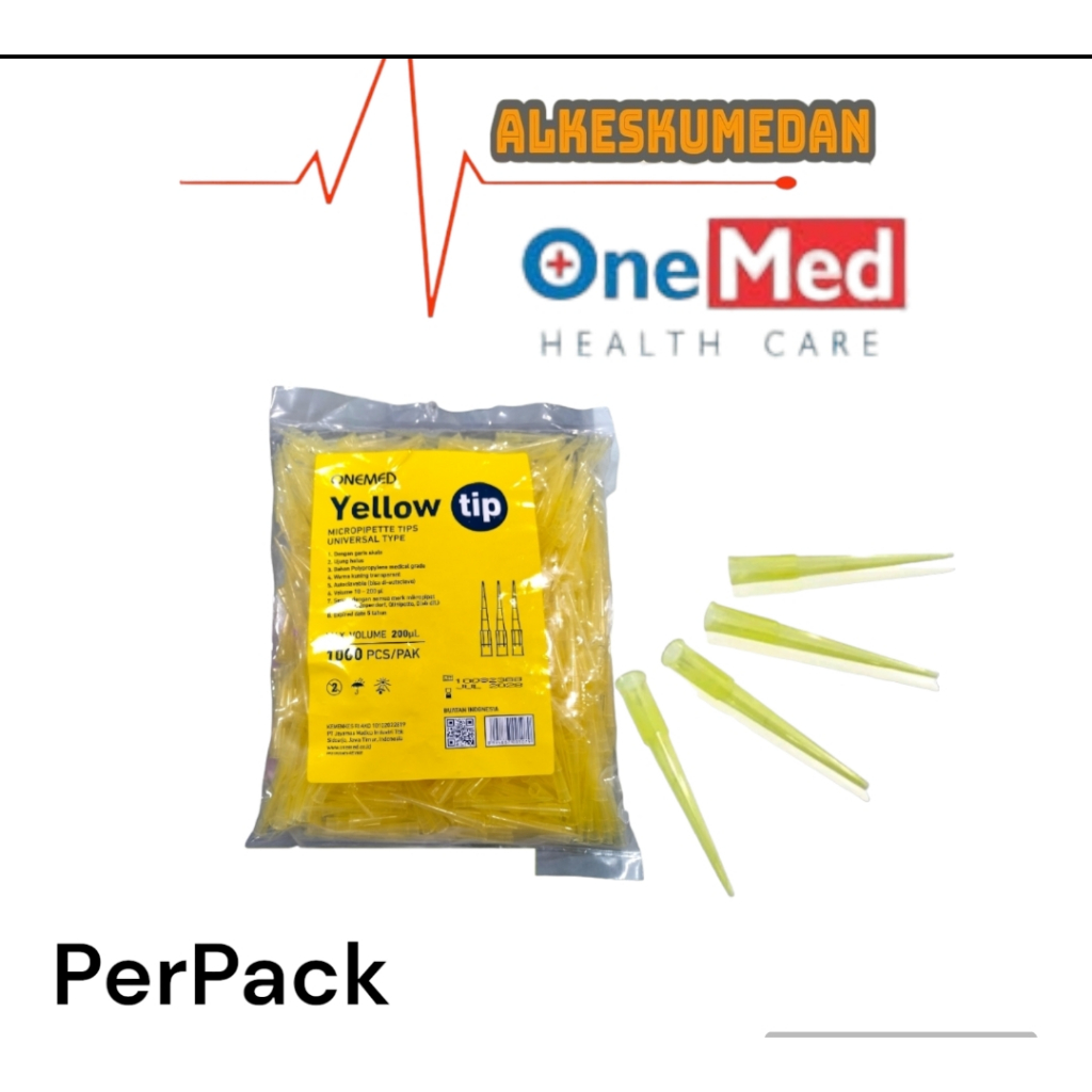 YELLOW TIP MICROPIPET TIP KUNING ONEMED 1PACK