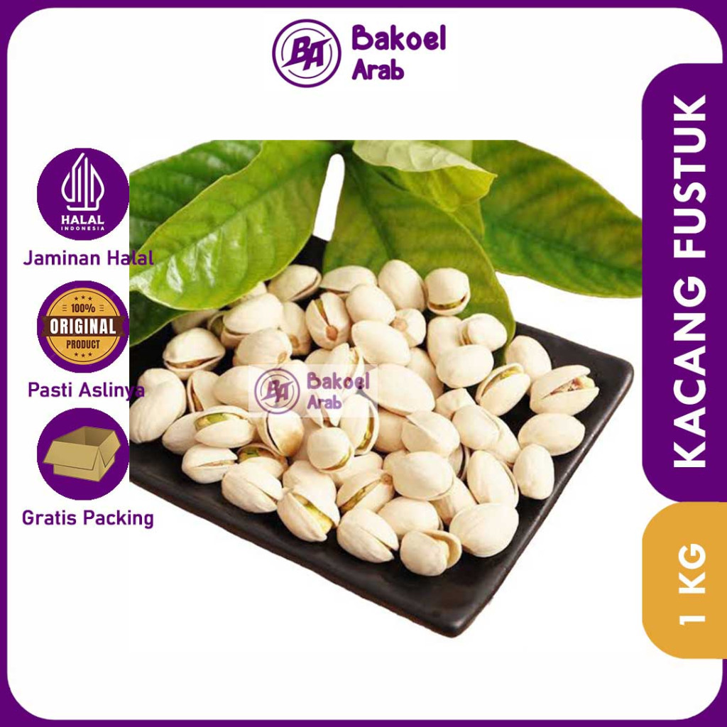 

Kacang Fustuk Pistachio 1KG Kacang Ketawa Kulit Putih Khas Arab Original Berkualitas Premium Bergizi Untuk Oleh Oleh Haji Umrah