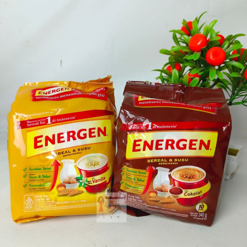 

Energen Susu Sereal Cokelat Vanila 10sachet x 34Gr