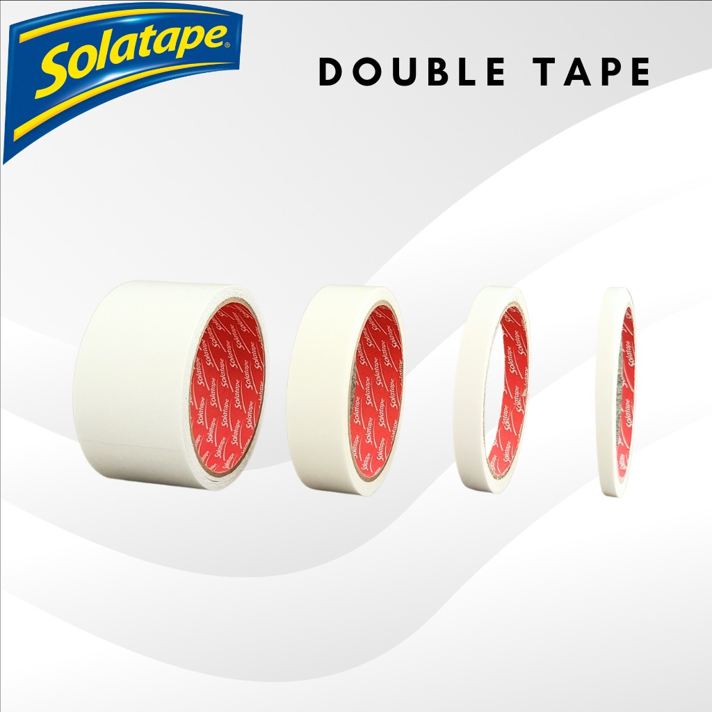 Double Tape | Double Tape Kertas  Solatape | Double Tip Kecil-Besat  8meter