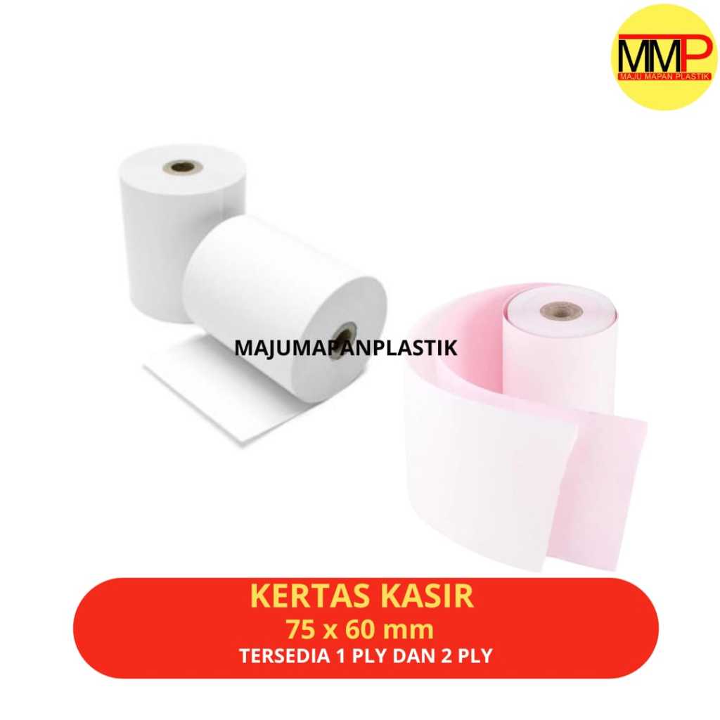 

Kertas Kasir Paper Roll 75x60 mm / Kertas Struk Kasir - Thermal Paper Rol / Kertas Edc Uk 57mm X 30m