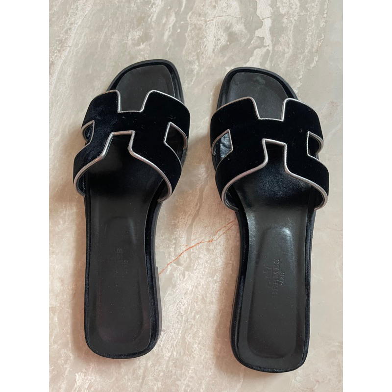 hermes oran velvet black AUTHENTIC