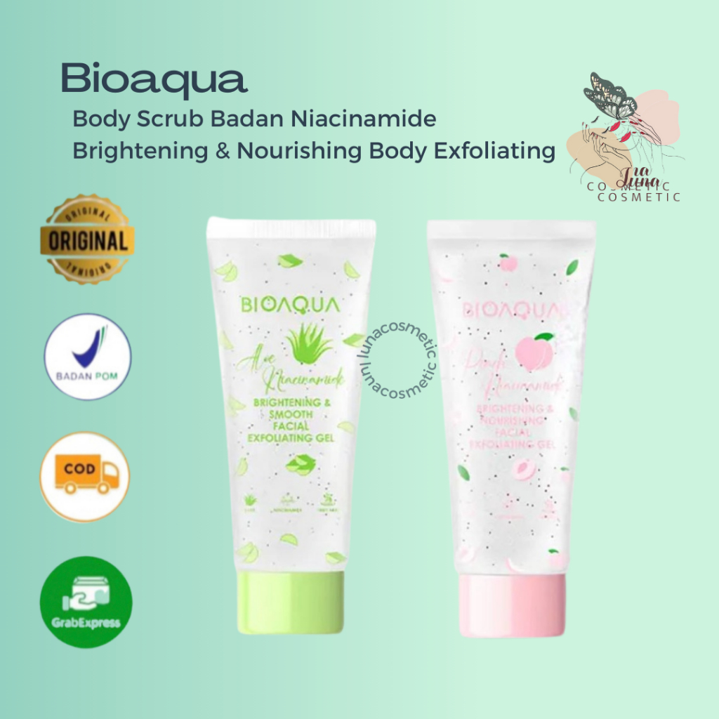 BIOAQUA Scrub Wajah Niacinamide Brightening & Smooth Facial Exfoliating Gel 100g