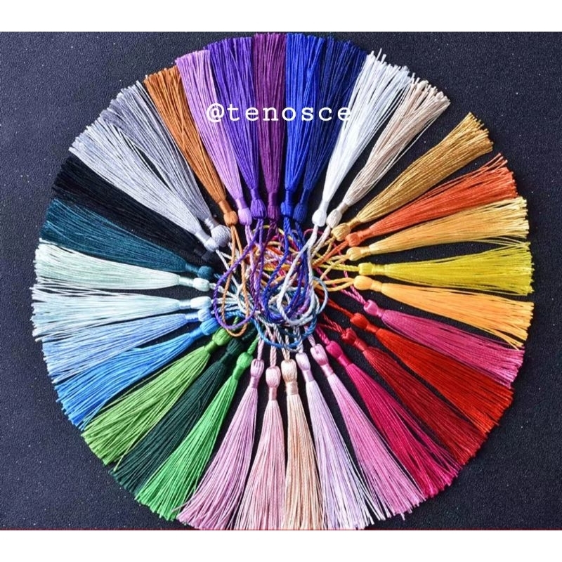 

50pcs Tassel Tasel Gantung 16cm Merah Hijau Hang Tag Hiasan Rumbai Parcel Hampers Kado Natal Imlek Lebaran
