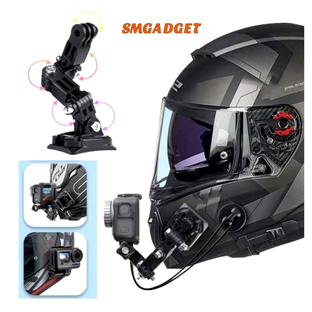 Ruigpro Mount Bracket Breket Helm Motor Full Face GoPro Kamera