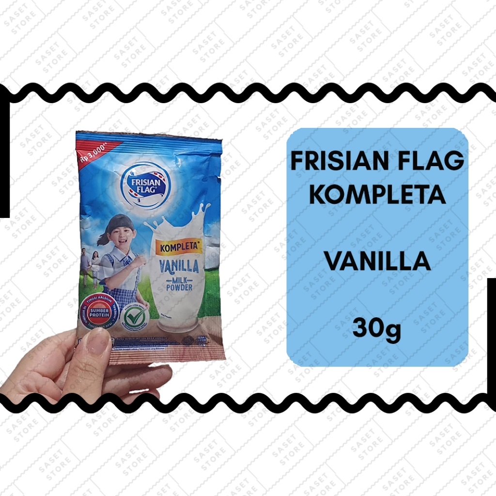 

Frisian Flag Kompleta Vanilla 30g Sachet Susu Bubuk Instan Bendera