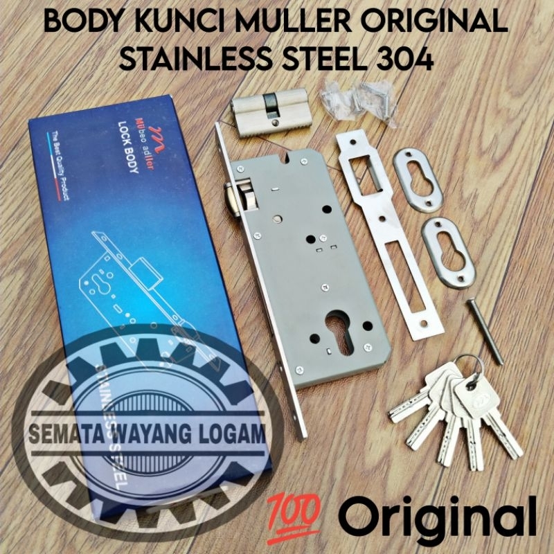 Body Kunci Muller Pintu Rumah Stainless Steel 304 Bodi Pelor Pintu Kupu Tarung