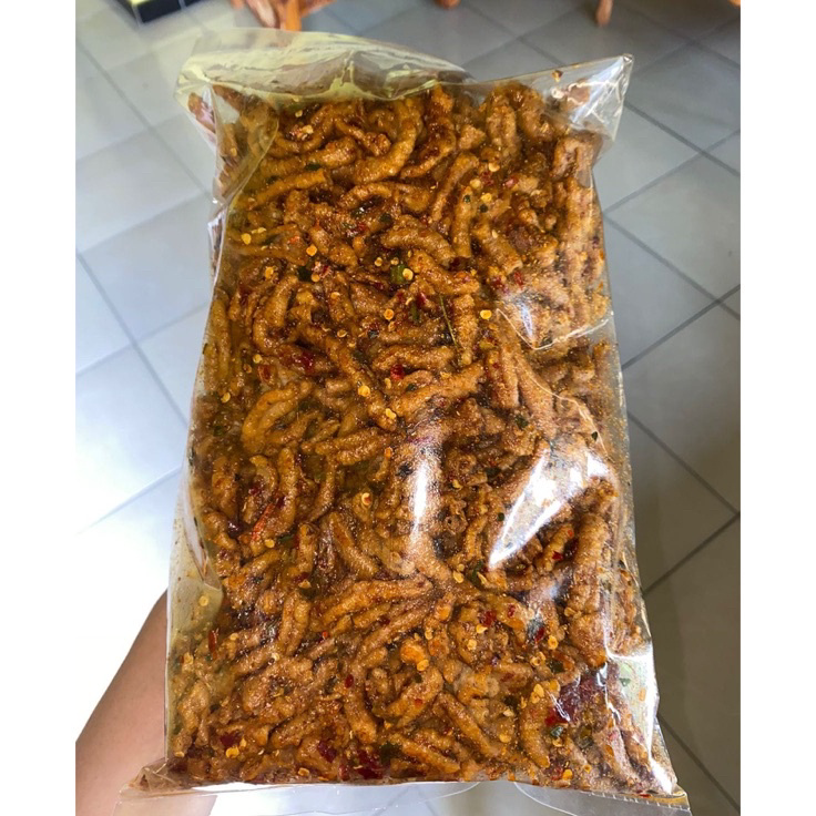 

RHDJ6633 TERBARU 250gram KERIPIK USUS AYAM CRISPY PEDAS DAUN JERUK