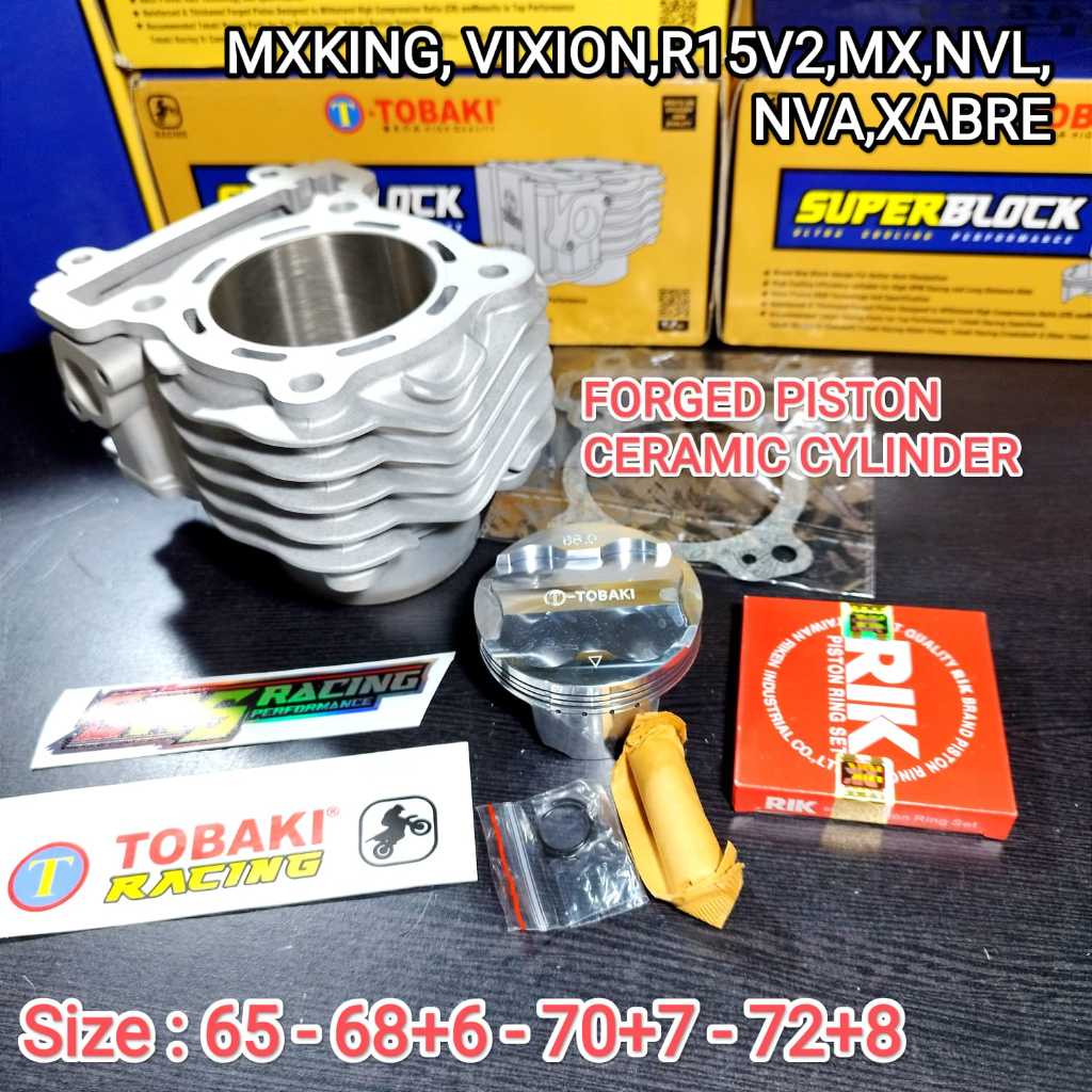 Blok Seher TOBAKI MX KING VIXION R15V2 NVL 65 68 70 72 STRUK UP