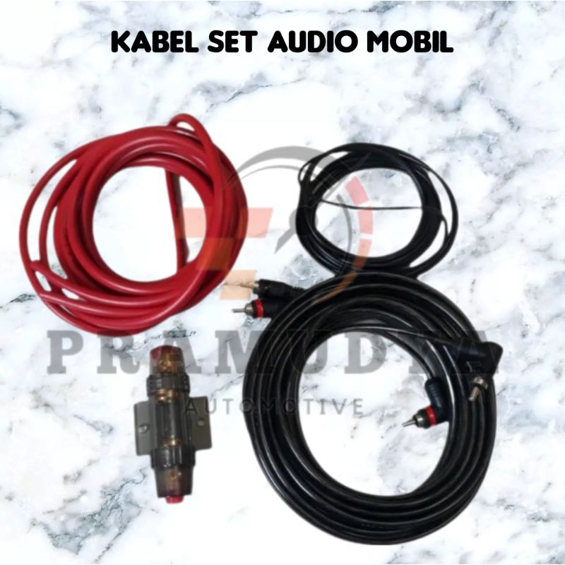KABEL SET AUDIO MOBIL UNTUK INSTALASI SUBWOOFER / POWER / BASS KOLONG / BASSTUBE