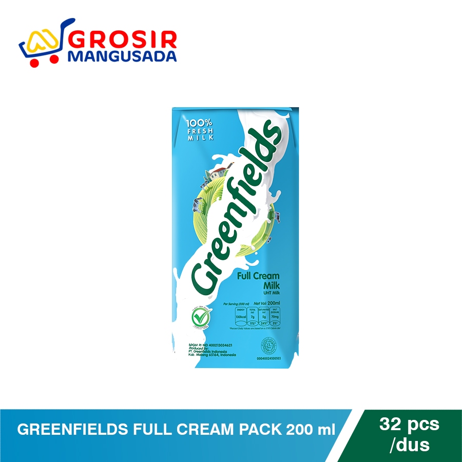 

Susu Greenfields UHT Full Cream 200 ml Harga Grosir 6pcs