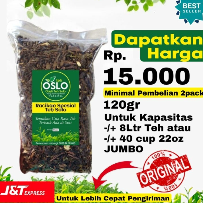 

HHTV1720 XC26619 Racikan Teh Solo Brand Teh Oslo 120gr Wangi Sepet Kentel 1 Resep Biang Teh Solo Asli