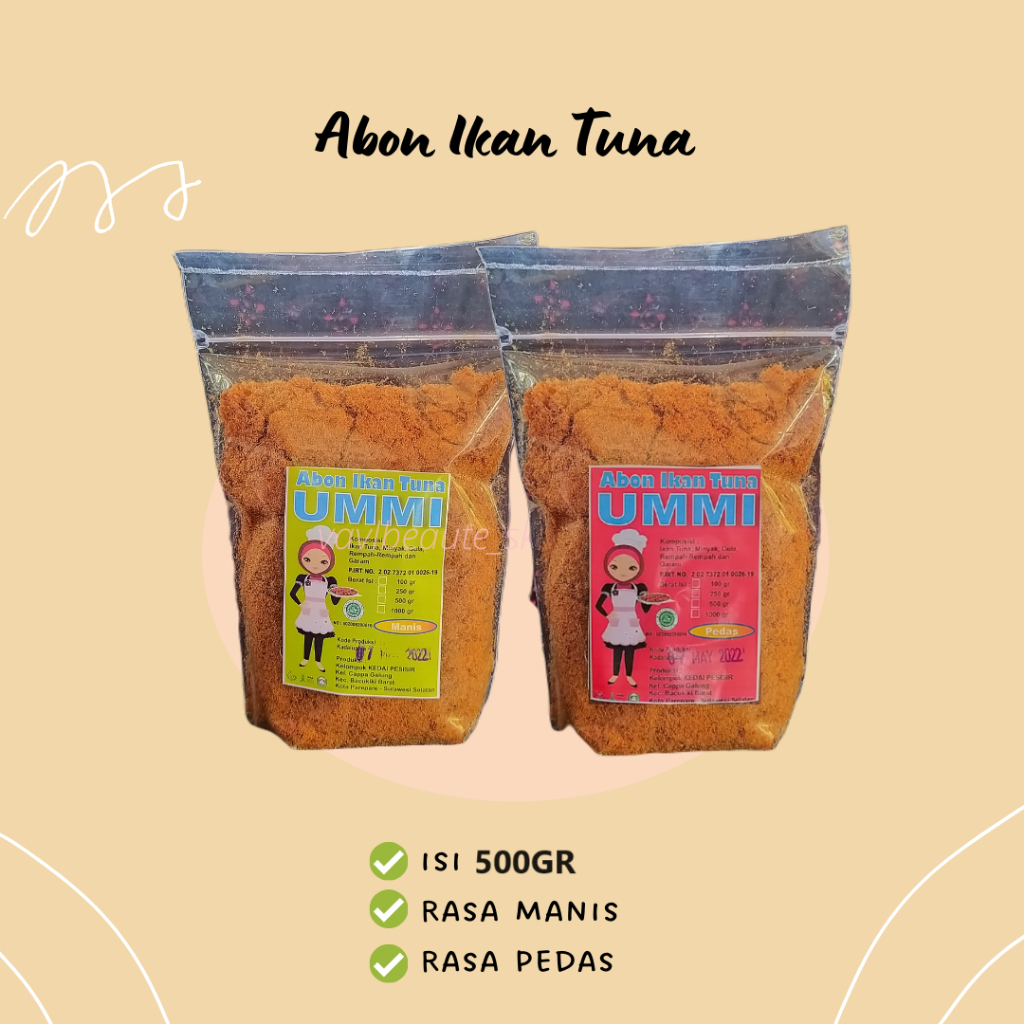 

Abon Ikan Tuna Ummi 500gr | Ready Rasa Manis dan Pedas | HALAL Original Asli Enak Parepare abonikantuna.ummi tersedia harga grosir reseller faidahsoohyun qitashop