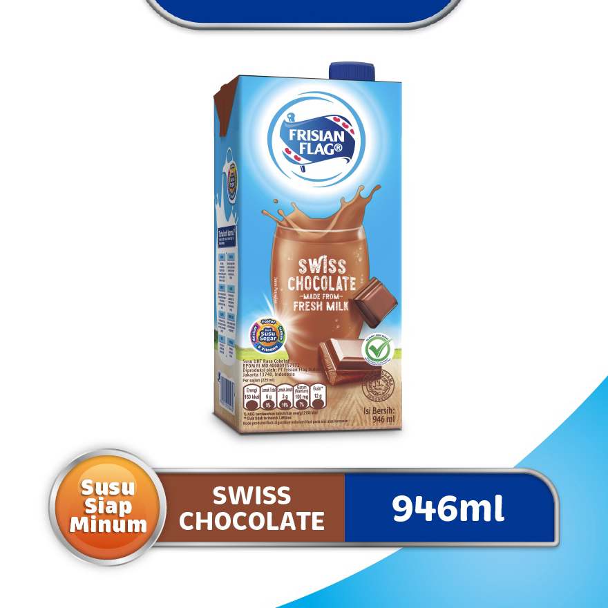 

QXWG0718 Terlaris Frisian Flag Susu UHT Swiss Chocolate 946 mL