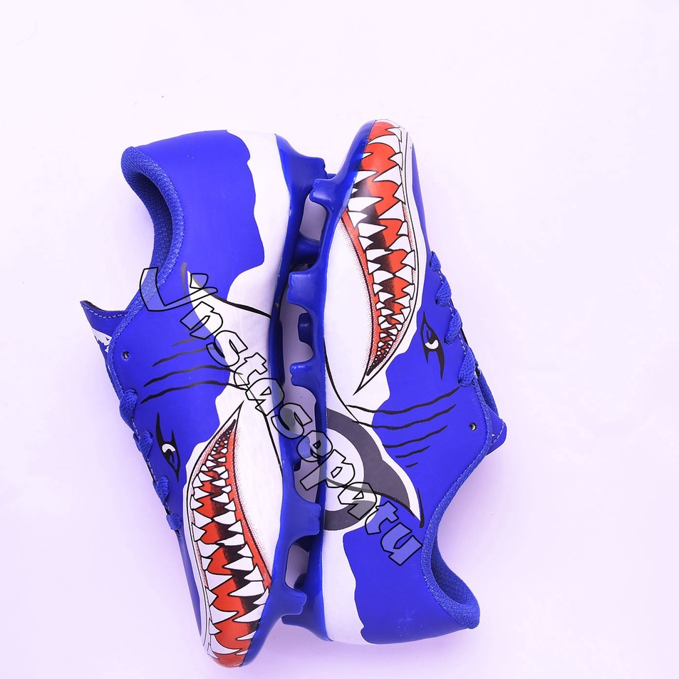 ➜♪✲❊ Sepatu Bola Anak Ortuseight Requin Biru Sepatu Bola Junior HIU