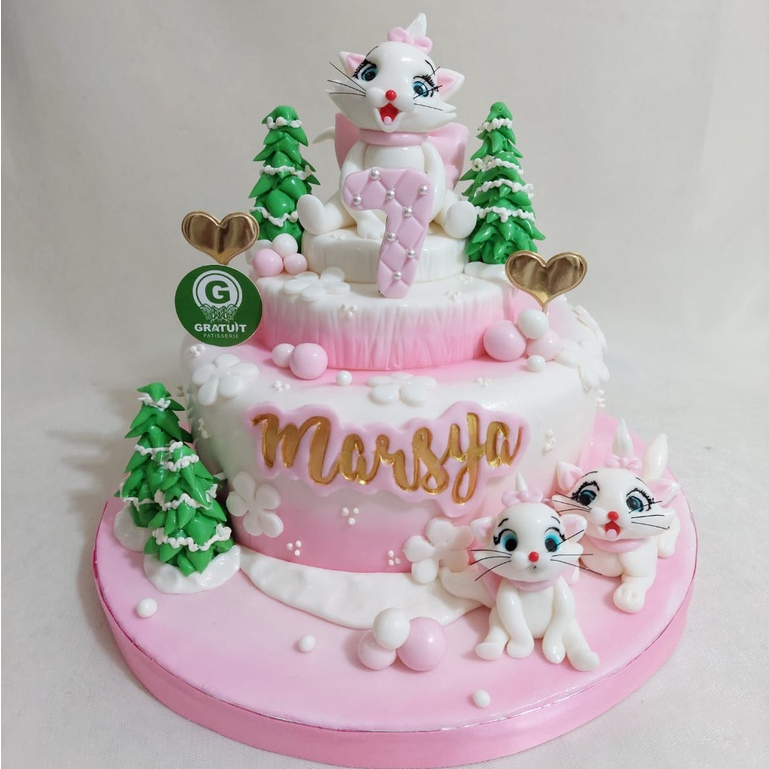 MARIE CAT KUE ULANG TAHUN / KUCING LUCU / KUE ULANG TAHUN