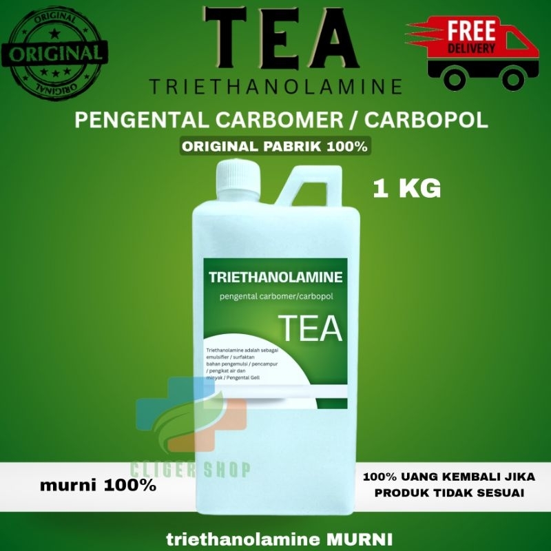 

TEA TRIETHANOLAMINE 1 KG MURNI / TEA 1 KG PENGENTAL CARBOMER/CARBOPOL