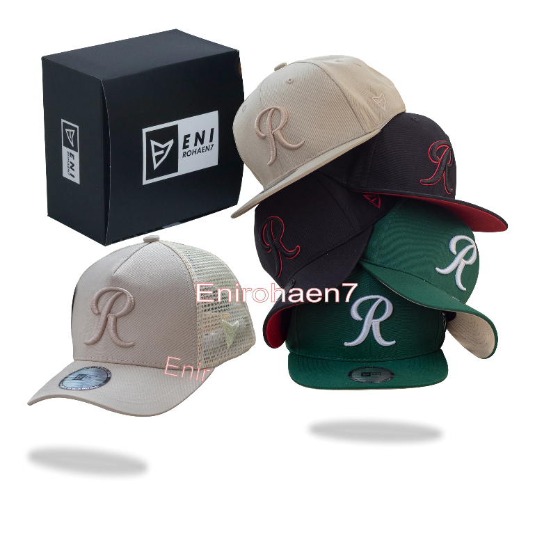 Topi Inisial R Topi E7 Topi huruf R RC