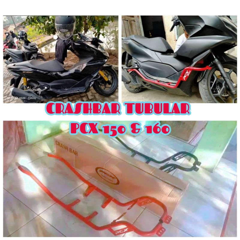 Crashbar Tubular Honda PCX 150 & PCX 160 ABS dan CBS Pelindung Body Motor All New PCX 2021