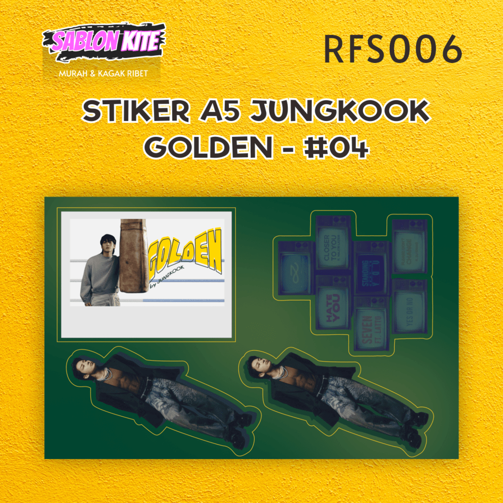 

RFS006 STIKER / STICKER CUTTING UNCUT A5 JUNGKOOK GOLDEN VER. 4 JEON JUNGKOOK ALBUM GOLDEN