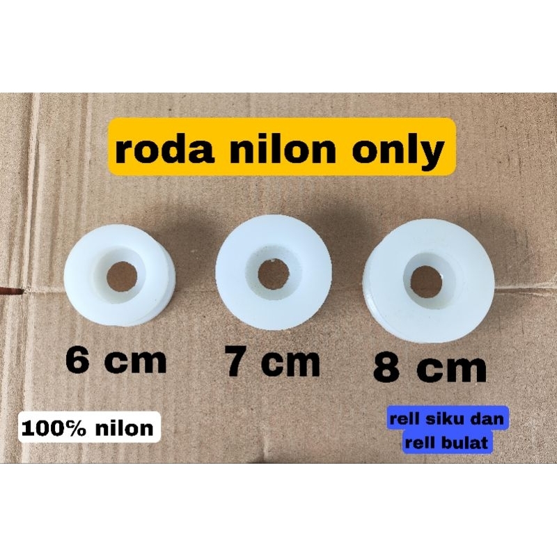 roda nilon only / roda nilon saja tanpa rumah dan bearing