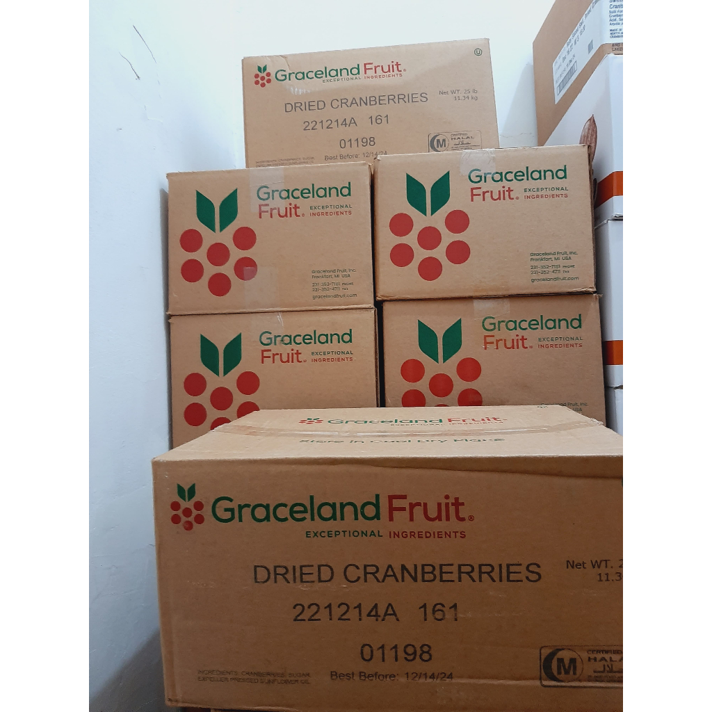 

Dried Cranberry /Craberry 1 dus/ Buah Cranberry Kering Grosir 1 Dus (11,34kg)