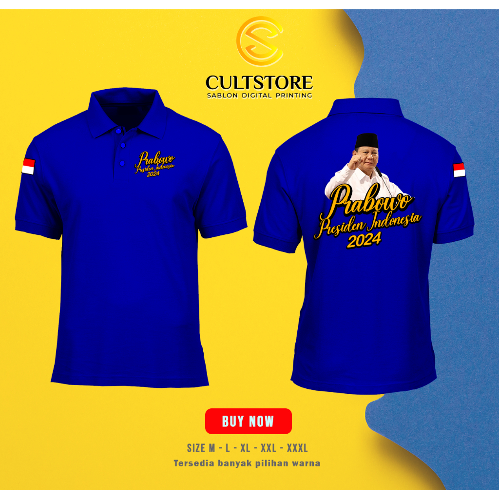 kaos prabowo presiden indonesia 2024 tim relawan prabowo