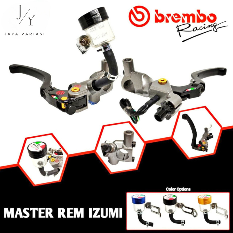 Master Rem Brembo Izumi Tabung Hitam Gold Full Set Kualitas Terjamin Universal Semua Motor Honda Yam