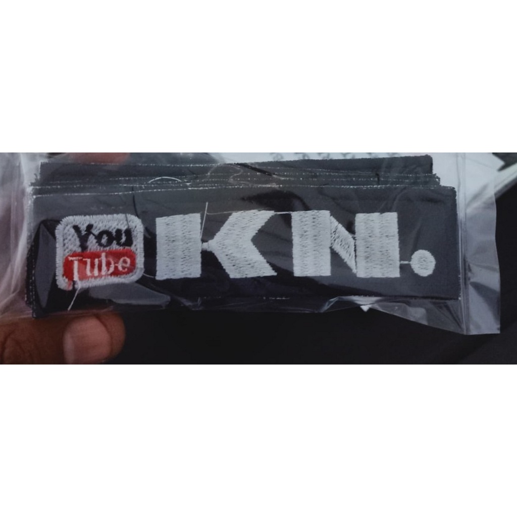 logo bordir YouTube / costum bisa