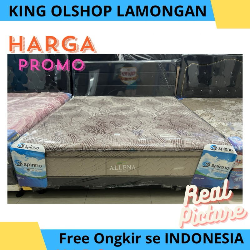 Springbed Boxy /Boxi Full Set Spinno Allena Plushtop Knitting Garansi 10 Tahun 140x200 160x200 [LAMO