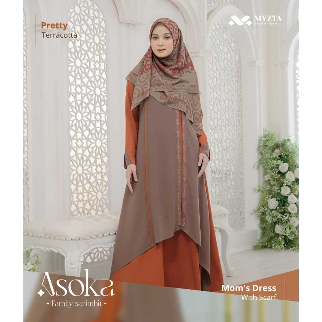 ❤️pusatgamis_jatim❤️ Gamis Wanita MYZTA Terbaru Simpel Set Hijab Tidak Trawang Menyerap keringant El