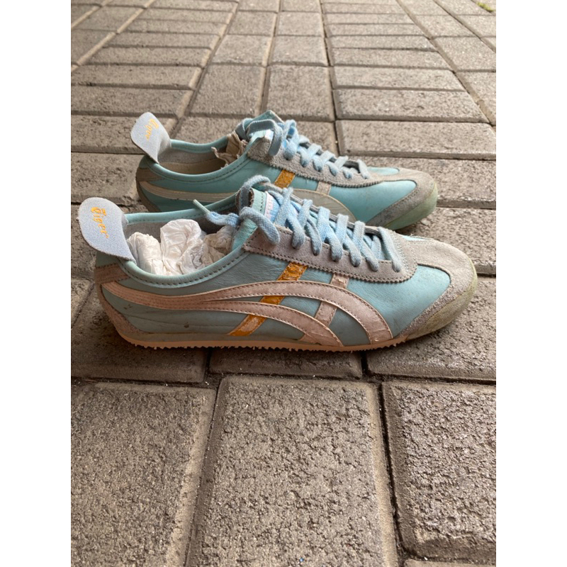onitsuka tiger blue strip yellow