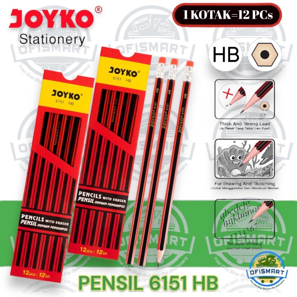 

Joyko Pensil 6151 HB | @1Ktk=12PCs