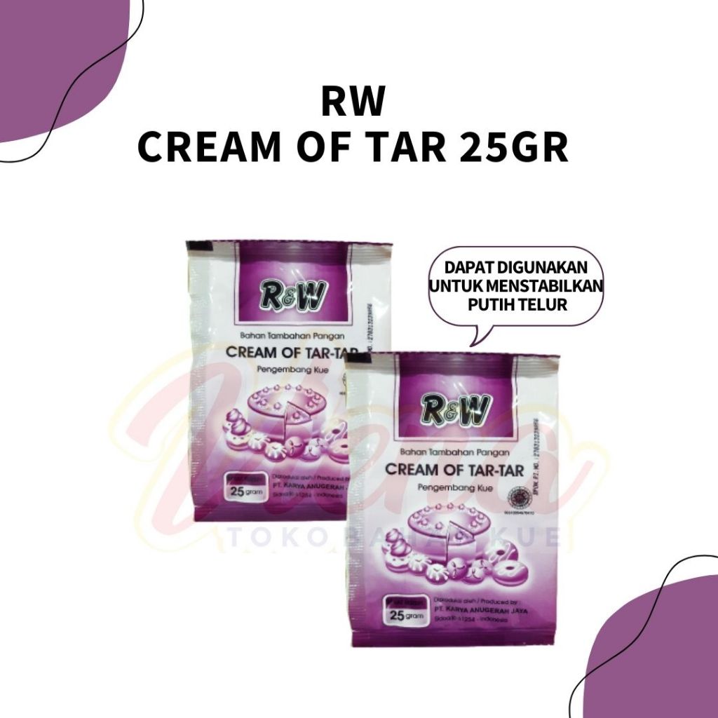 

RW / R&W Cream of Tar Sachet 25gr / Krim Bubuk Pelapis Kue