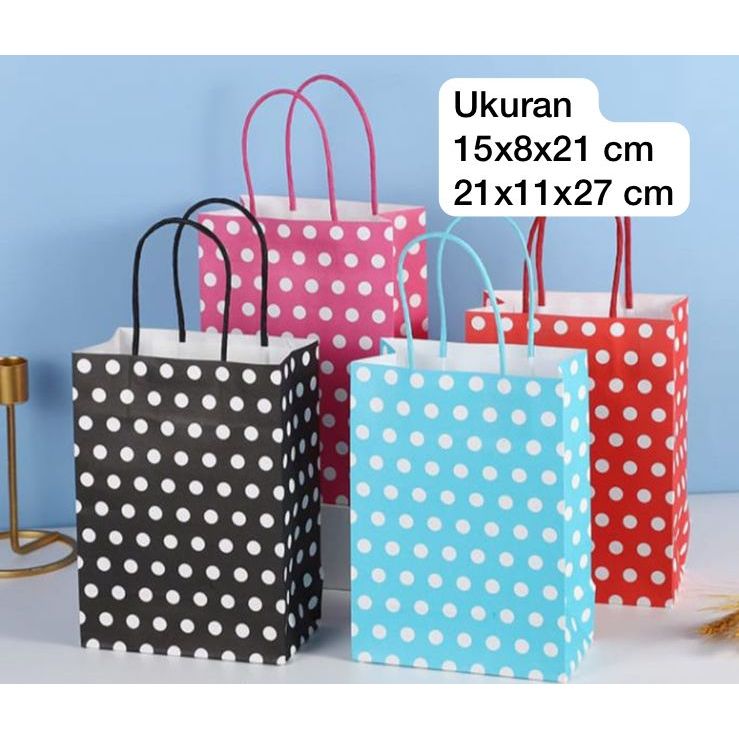 

SUNPARTY papperbag polkadot perpack S