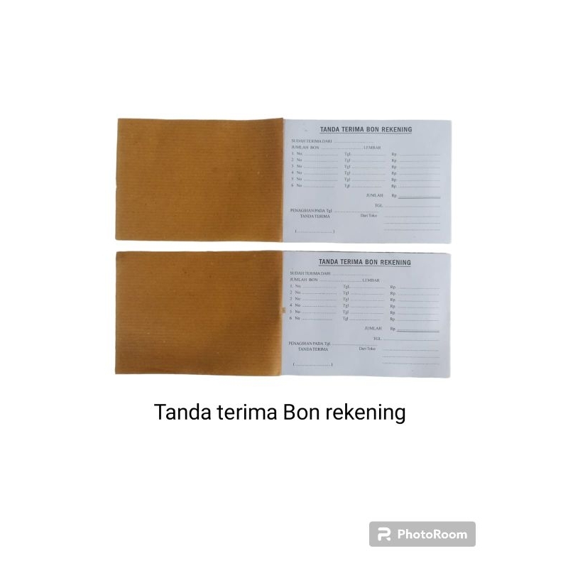 

bon tanda terima kecil # BRH