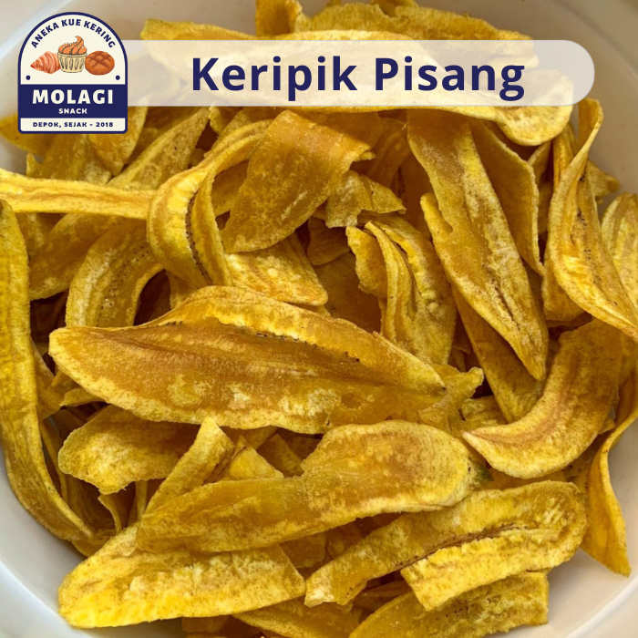 

Keripik Pisang Gurih / Kripik Pisang / Banana Chips 250 Gram - Molagi Snack